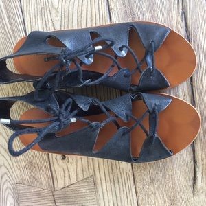 Lucky Brand Shoes - Lucky Brand Black Hipsta Gladiator Lace Up Wedge Lucky Brand Shoes - Lucky Brand Black Hipsta Gladiator Lace Up Wedge
